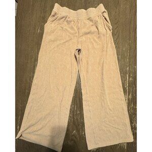 Aerie Offline Summer Lights Happy Face Terry Wide Leg Pant Women's Size Medium